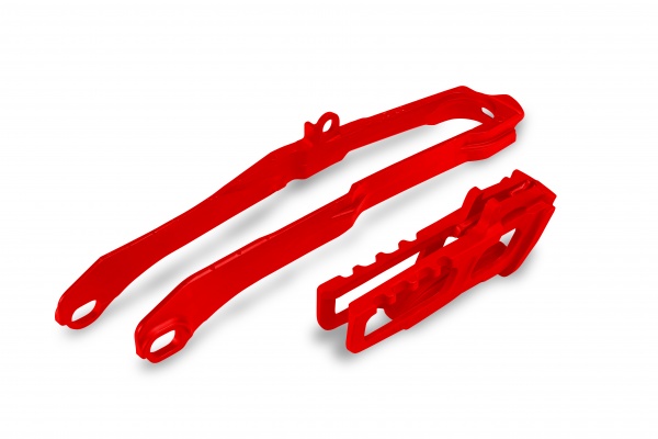 Chain Guide + Swingarm Chain Slider red for Honda CRF 250 R - CRF 450 R - CRF 250 RX - CRF 450 RX - CRF 450 RWE - CRF 250 RWE